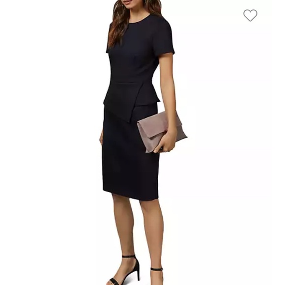 NEW Ted Baker Elynah Asymmetric Peplum Dress $295 Sz 12 - Picture 4 of 14